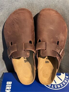 Birkenstock Men’s Boston Clogs Habana Size 12 US 45 EU Oiled Leather